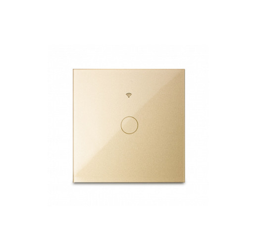 Tuya 1CH Wifi Smart Home Touch Wall Switch for Home Lamps - Gold - PST-WF-E1-L 